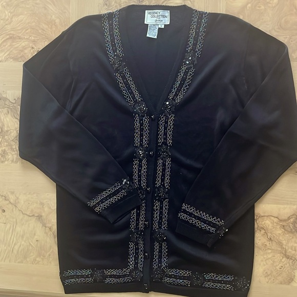 Vintage Regency Collection for Joyce Women’s Cardigan Bead Embroidered - Picture 3 of 6